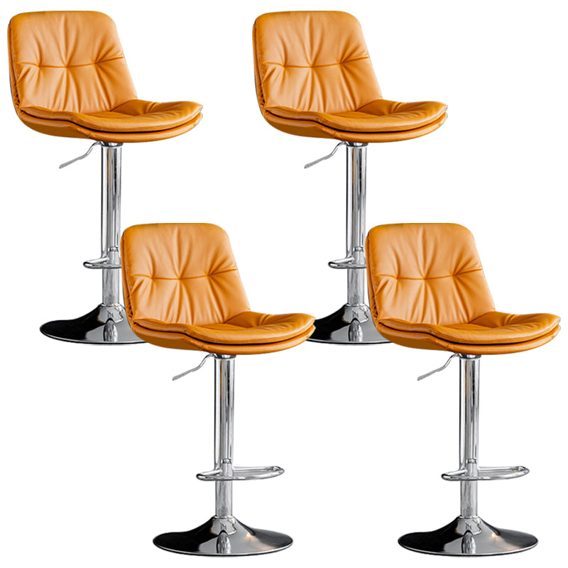 Tabouret de barre de hauteur réglable pivotant Bristol en faux cuir industriel avec repose-pieds