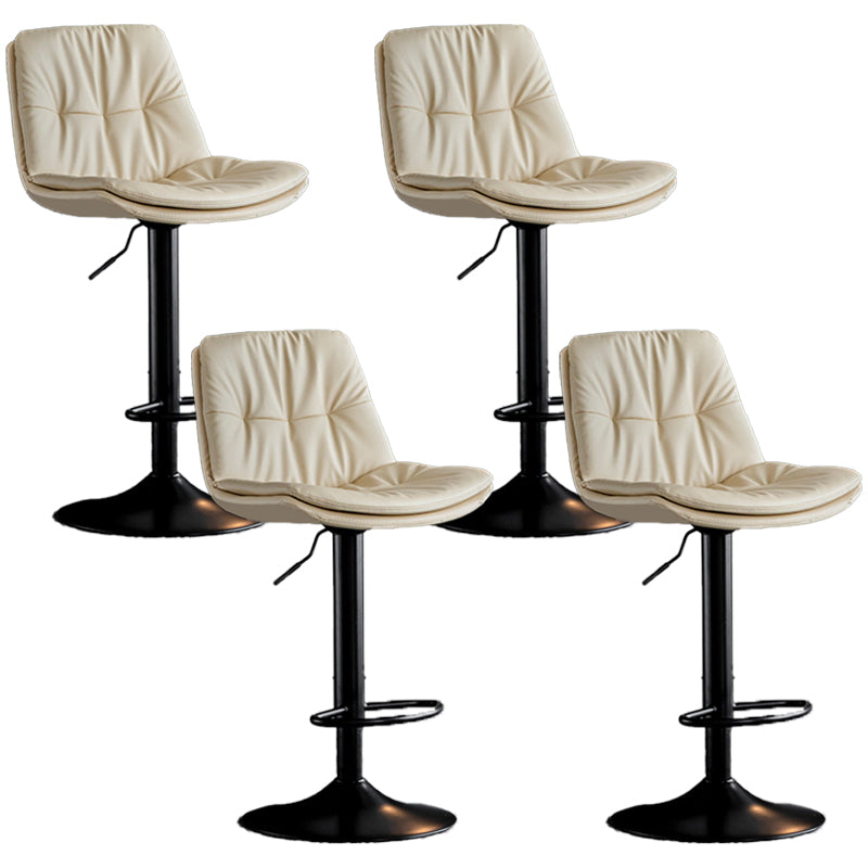 Tabouret de barre de hauteur réglable pivotant Bristol en faux cuir industriel avec repose-pieds