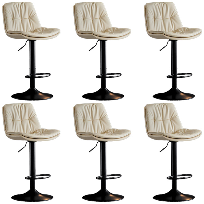 Tabouret de barre de hauteur réglable pivotant Bristol en faux cuir industriel avec repose-pieds