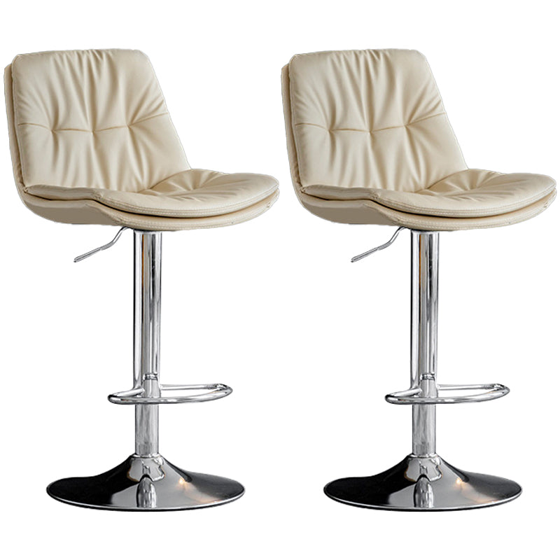 Tabouret de barre de hauteur réglable pivotant Bristol en faux cuir industriel avec repose-pieds