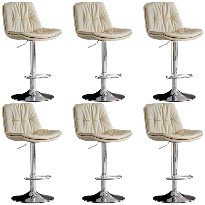 Tabouret de barre de hauteur réglable pivotant Bristol en faux cuir industriel avec repose-pieds