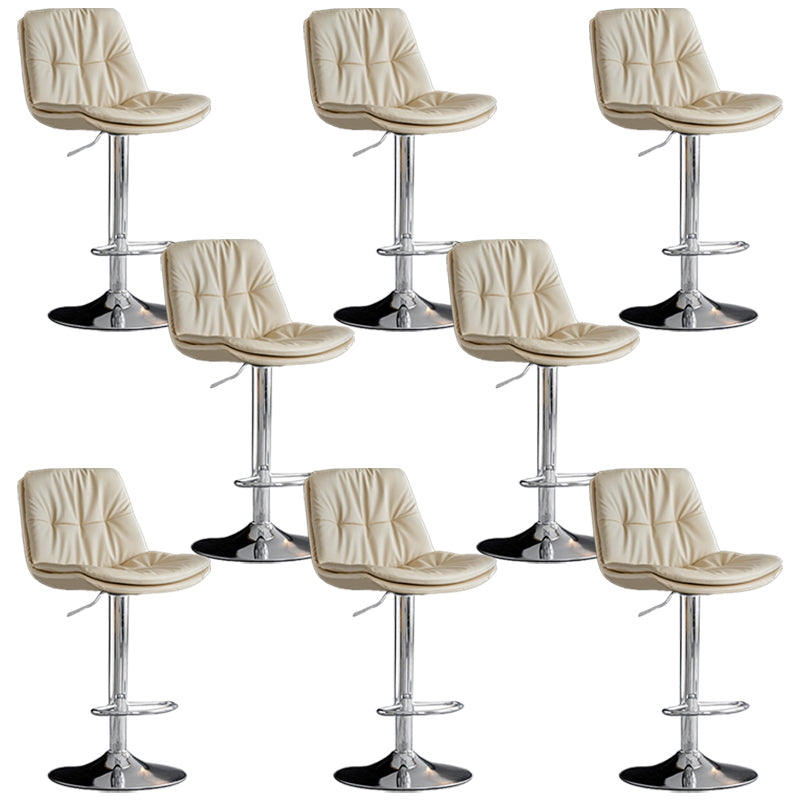 Tabouret de barre de hauteur réglable pivotant Bristol en faux cuir industriel avec repose-pieds