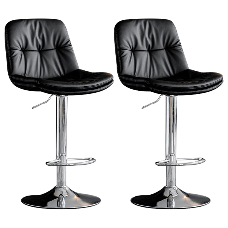 Tabouret de barre de hauteur réglable pivotant Bristol en faux cuir industriel avec repose-pieds