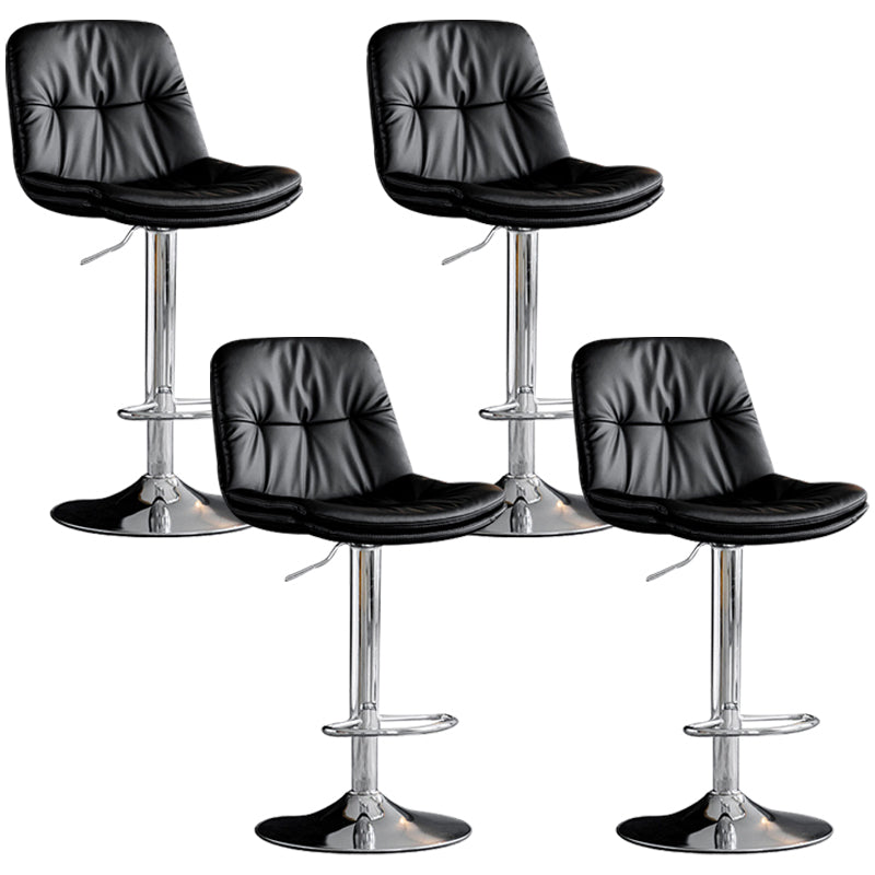 Tabouret de barre de hauteur réglable pivotant Bristol en faux cuir industriel avec repose-pieds