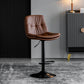 Tabouret de barre de hauteur réglable pivotant Bristol en faux cuir industriel avec repose-pieds