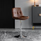 Tabouret de barre de hauteur réglable pivotant Bristol en faux cuir industriel avec repose-pieds
