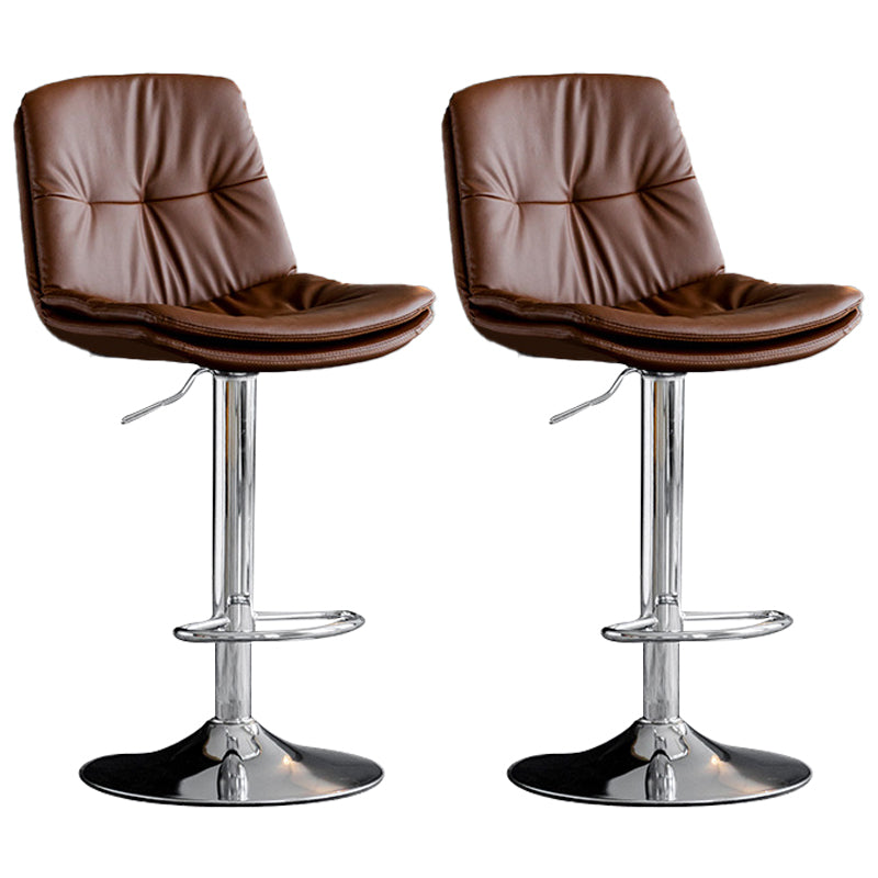 Tabouret de barre de hauteur réglable pivotant Bristol en faux cuir industriel avec repose-pieds