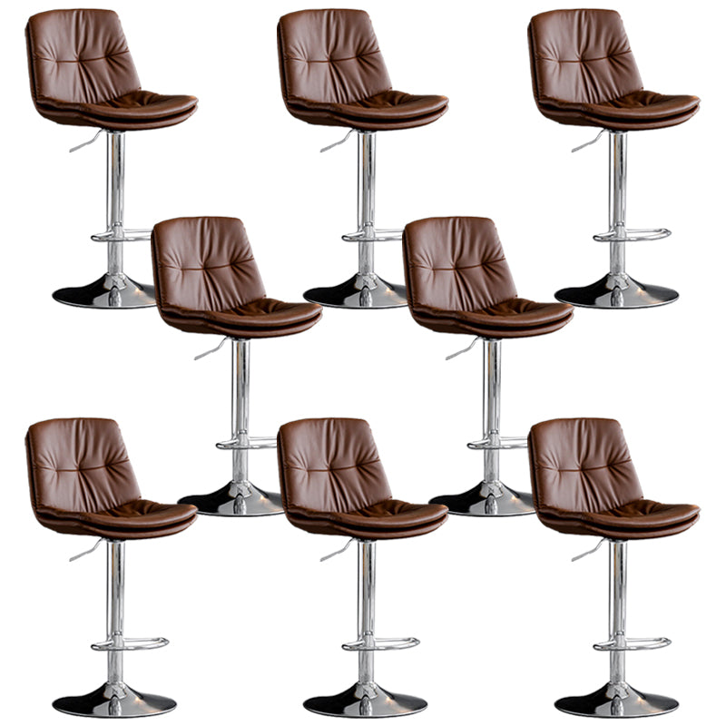 Tabouret de barre de hauteur réglable pivotant Bristol en faux cuir industriel avec repose-pieds