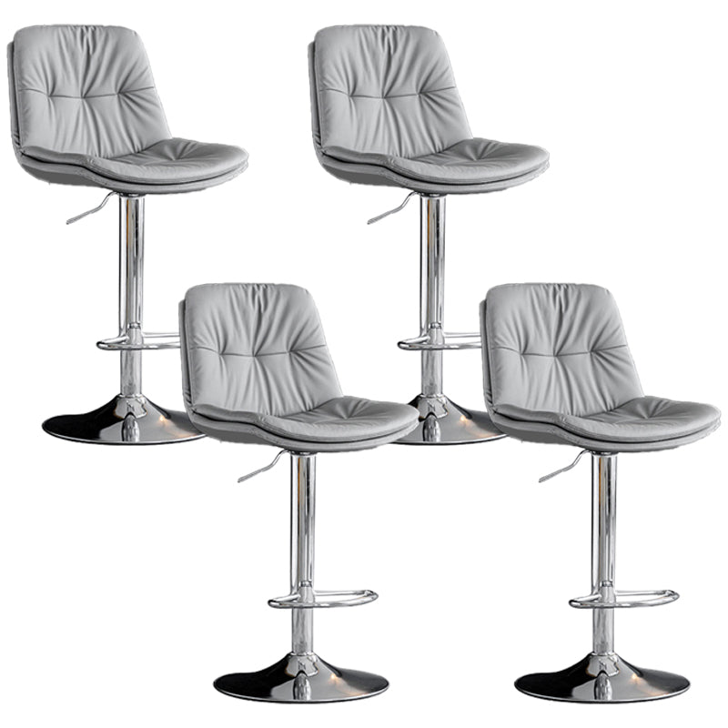 Tabouret de barre de hauteur réglable pivotant Bristol en faux cuir industriel avec repose-pieds