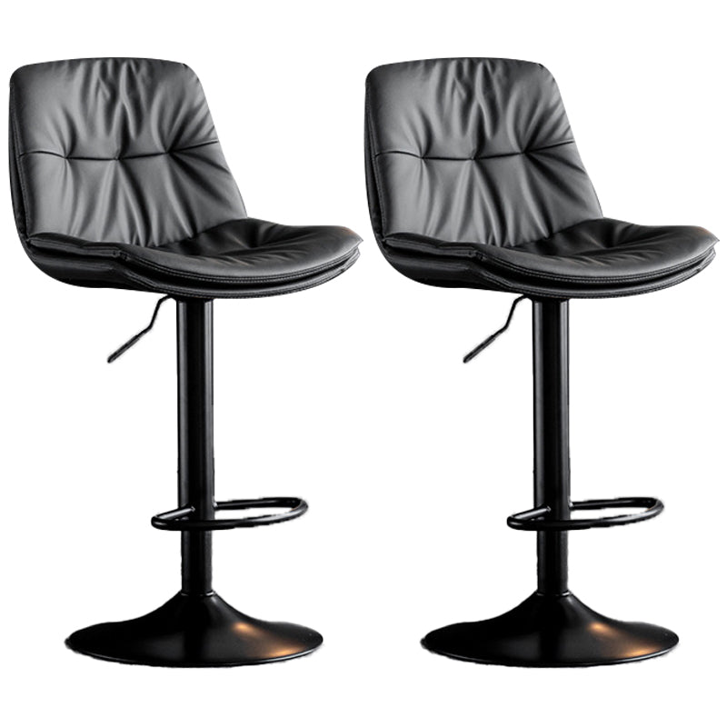 Tabouret de barre de hauteur réglable pivotant Bristol en faux cuir industriel avec repose-pieds