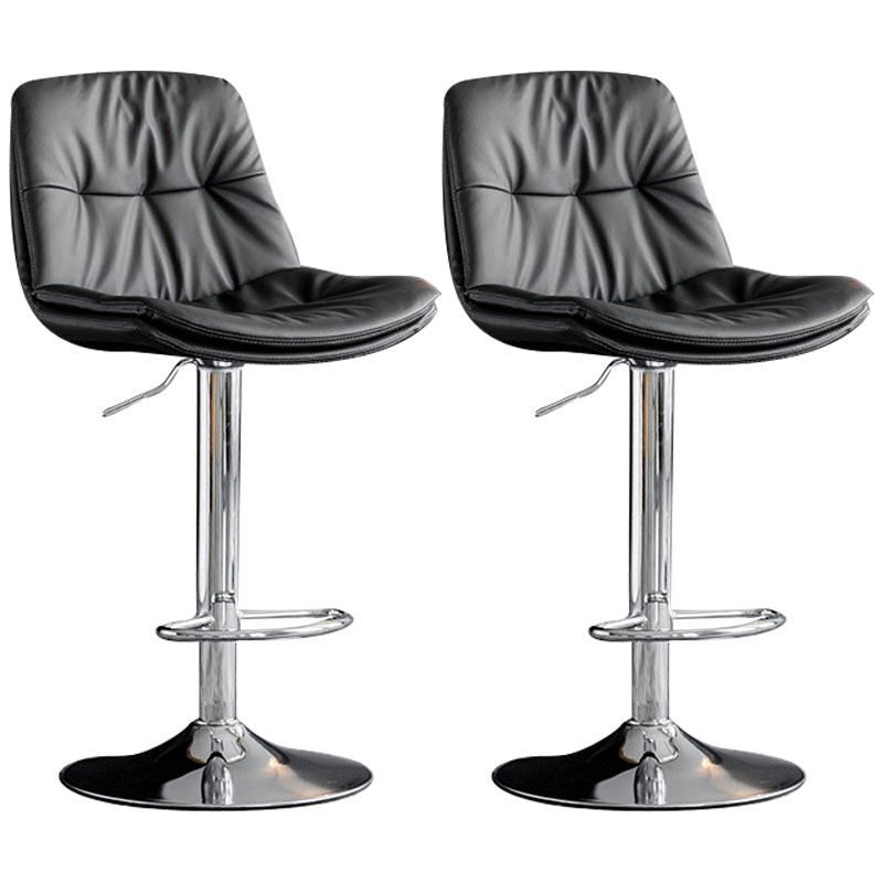 Tabouret de barre de hauteur réglable pivotant Bristol en faux cuir industriel avec repose-pieds