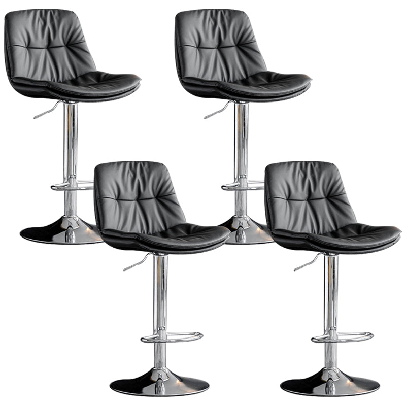 Tabouret de barre de hauteur réglable pivotant Bristol en faux cuir industriel avec repose-pieds