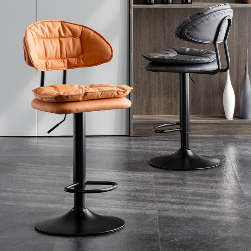 Tabouret de barre de hauteur réglable pivotant tabouret de bar en fer industriel avec repose-pied