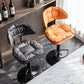 Tabouret de barre de hauteur réglable pivotant tabouret de bar en fer industriel avec repose-pied