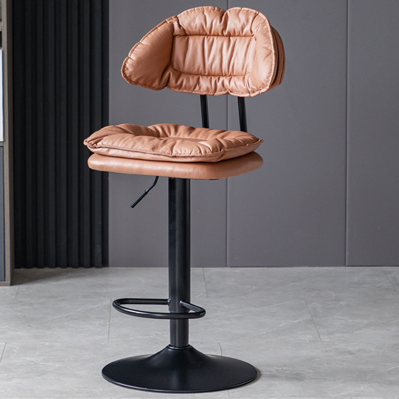 Tabouret de barre de hauteur réglable pivotant tabouret de bar en fer industriel avec repose-pied