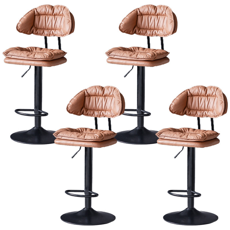 Tabouret de barre de hauteur réglable pivotant tabouret de bar en fer industriel avec repose-pied