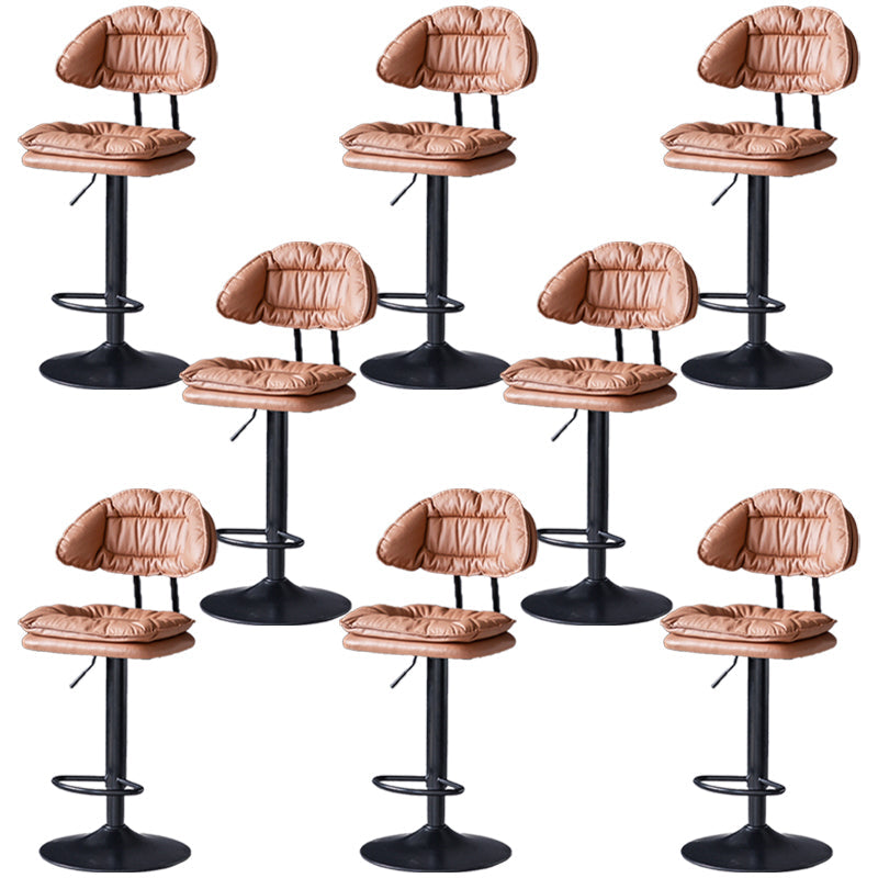 Tabouret de barre de hauteur réglable pivotant tabouret de bar en fer industriel avec repose-pied