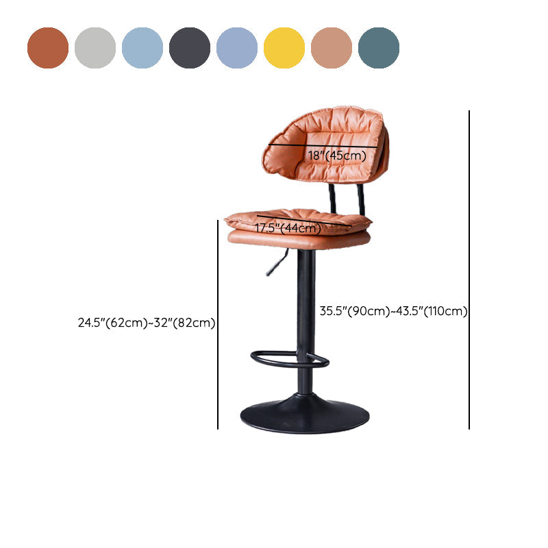 Tabouret de barre de hauteur réglable pivotant tabouret de bar en fer industriel avec repose-pied