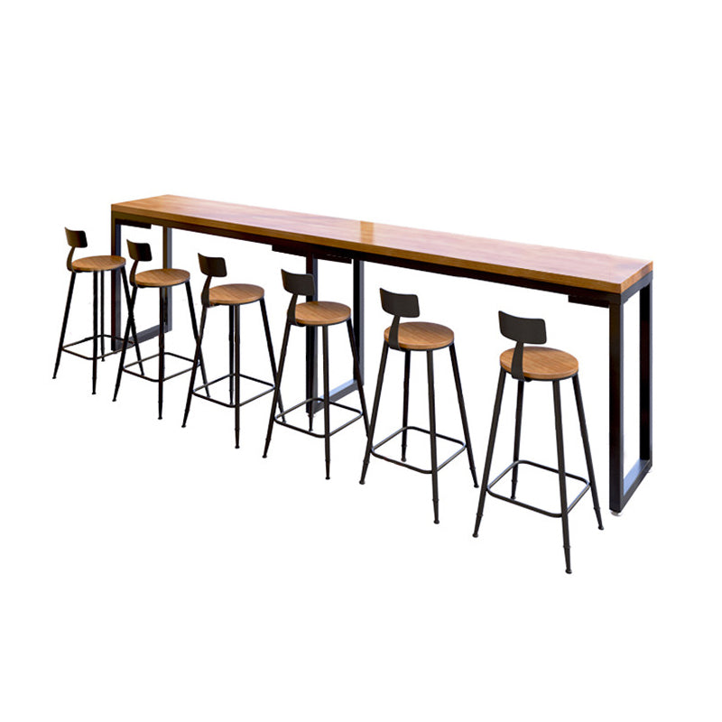 Armless Dining Stools Modern Bar Stools with Black Metal Base Clearhalo 'Bar Furniture' 'Bar Stools' 'bar_stools' 'furn' 'furn_bar_stools' 'Furniture' 'Kitchen & Dining Furniture' 7016270