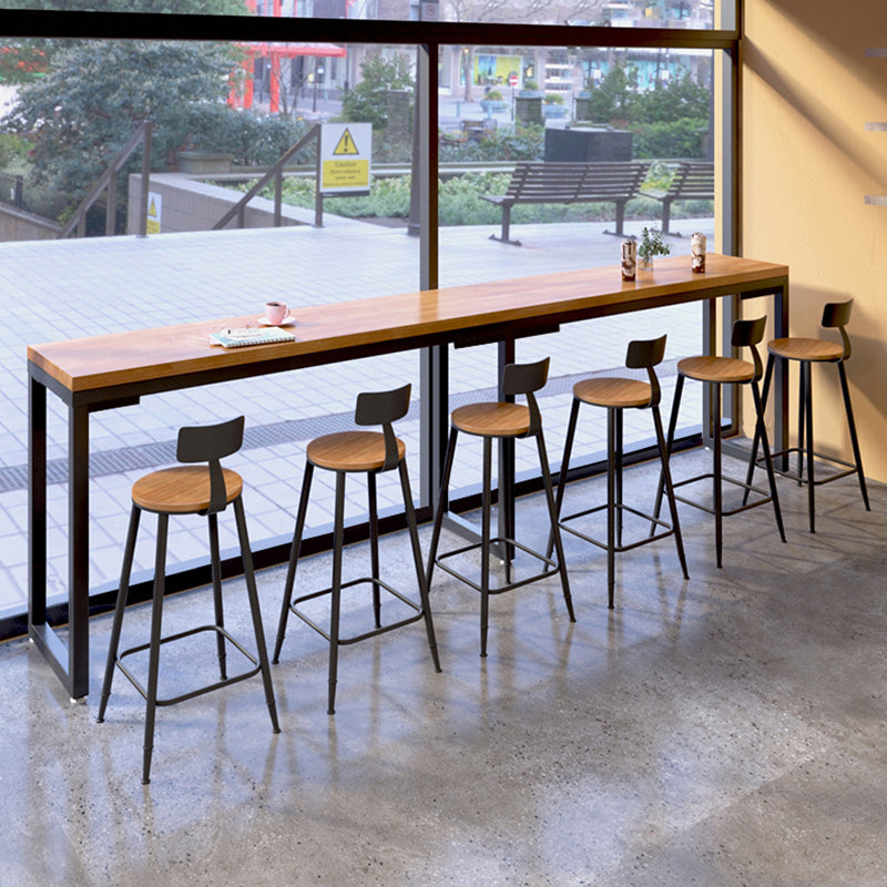 Armless Dining Stools Modern Bar Stools with Black Metal Base Clearhalo 'Bar Furniture' 'Bar Stools' 'bar_stools' 'furn' 'furn_bar_stools' 'Furniture' 'Kitchen & Dining Furniture' 7016277