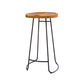 Armless Dining Stools Modern Bar Stools with Black Metal Base Clearhalo 'Bar Furniture' 'Bar Stools' 'bar_stools' 'furn' 'furn_bar_stools' 'Furniture' 'Kitchen & Dining Furniture' 7016279