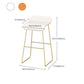 Faux Leather Bar Stool Modern Bar Height Armless Stool with Gold Base Clearhalo 'Bar Furniture' 'Bar Stools' 'bar_stools' 'furn' 'furn_bar_stools' 'Furniture' 'Kitchen & Dining Furniture' 7016304