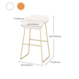 Faux Leather Bar Stool Modern Bar Height Armless Stool with Gold Base Clearhalo 'Bar Furniture' 'Bar Stools' 'bar_stools' 'furn' 'furn_bar_stools' 'Furniture' 'Kitchen & Dining Furniture' 7016304
