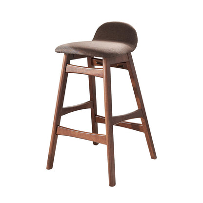 Sgabelli da bar in legno massiccio di noce industriali di sgabelli di lino con corda