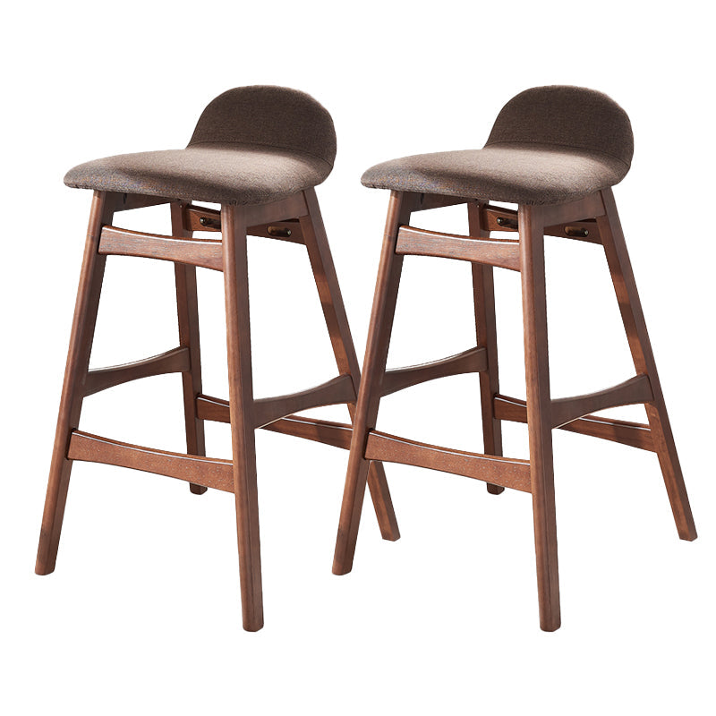 Sgabelli da bar in legno massiccio di noce industriali di sgabelli di lino con corda