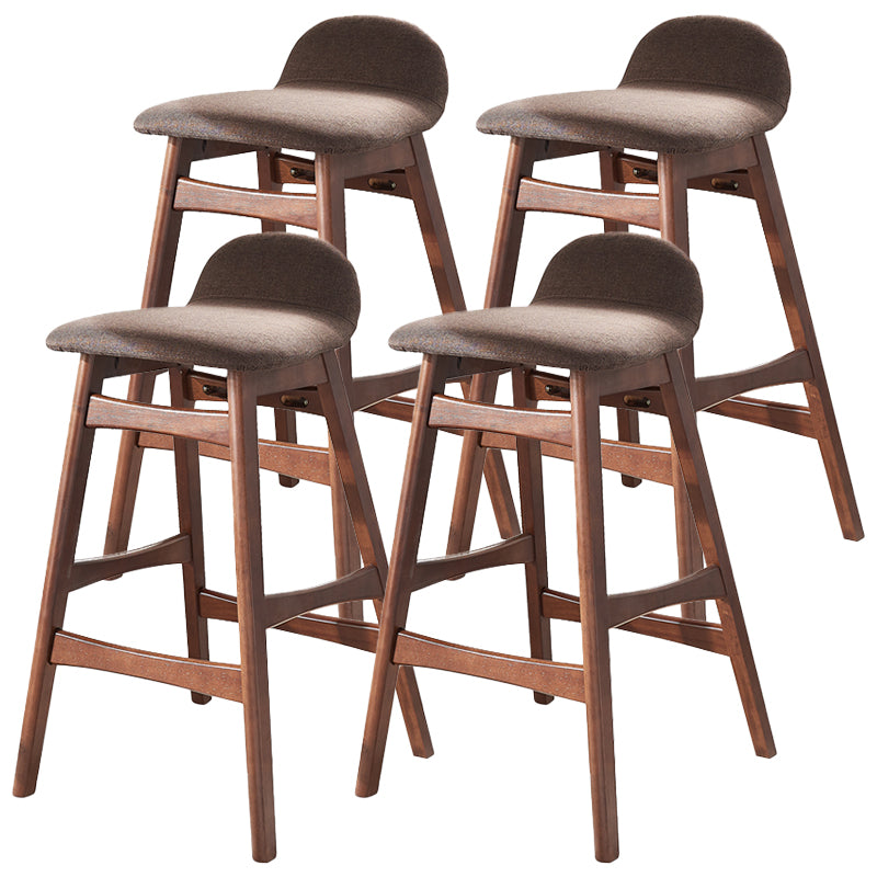 Sgabelli da bar in legno massiccio di noce industriali di sgabelli di lino con corda