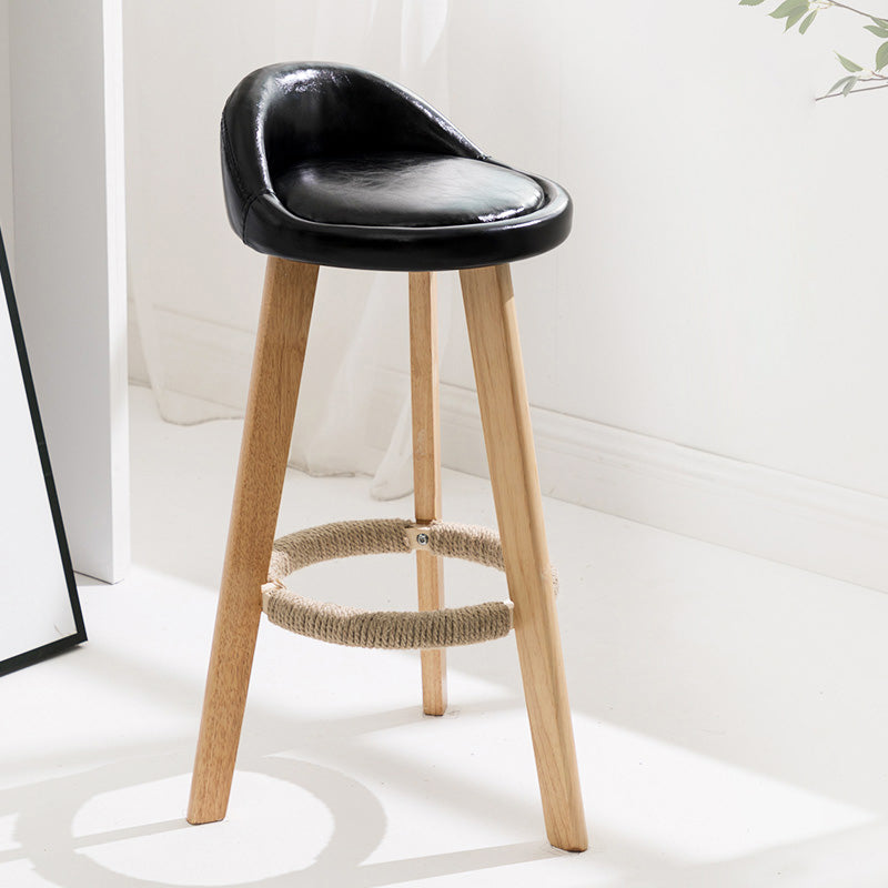 Vaste houtkrukken industriële stijl aanrechtkrukken met lage rug