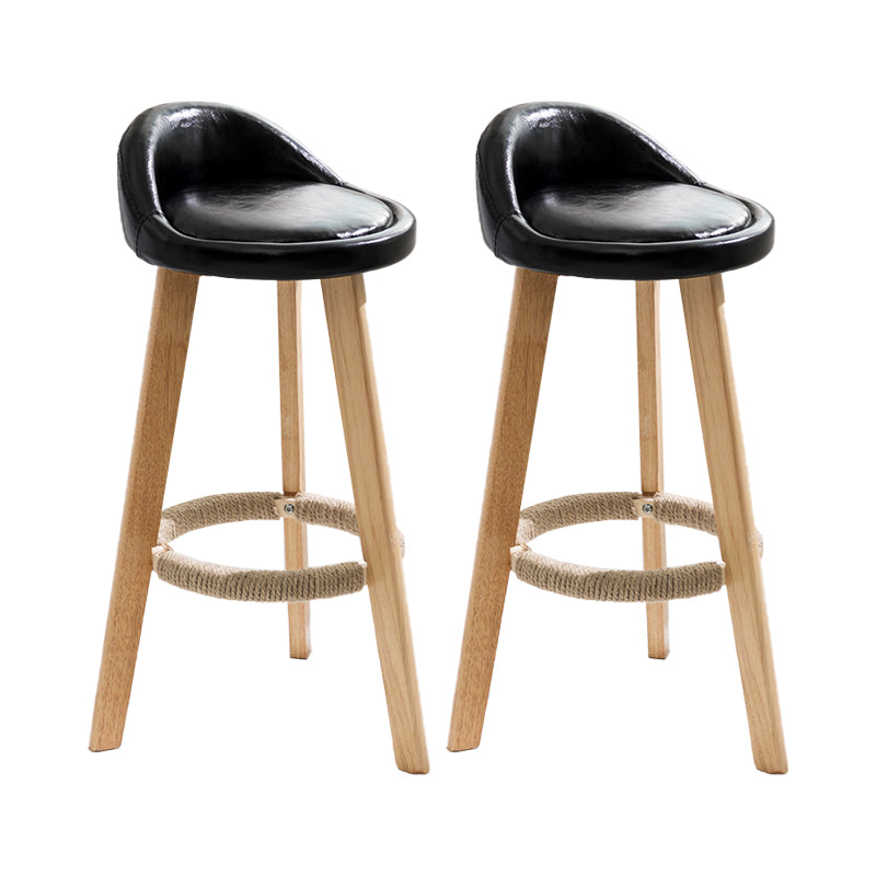 Vaste houtkrukken industriële stijl aanrechtkrukken met lage rug