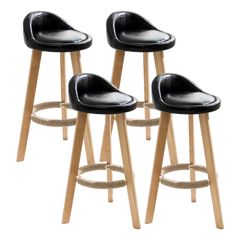 Vaste houtkrukken industriële stijl aanrechtkrukken met lage rug