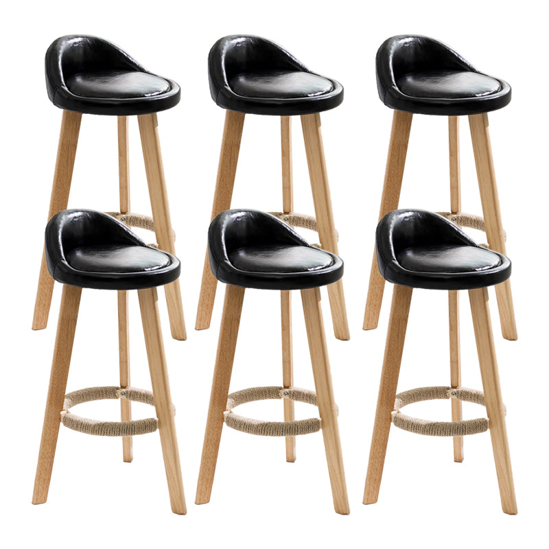 Vaste houtkrukken industriële stijl aanrechtkrukken met lage rug