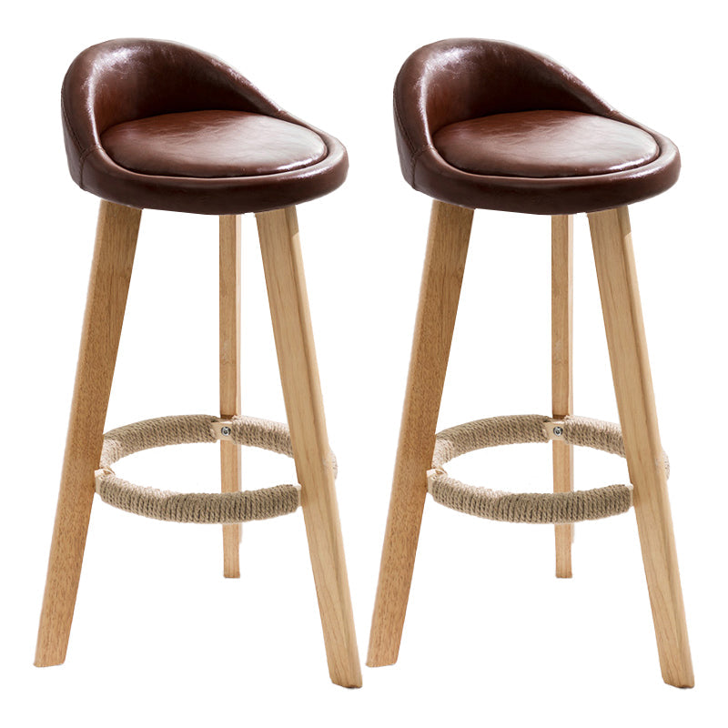 Vaste houtkrukken industriële stijl aanrechtkrukken met lage rug