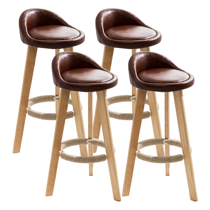 Vaste houtkrukken industriële stijl aanrechtkrukken met lage rug