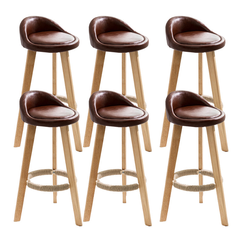 Vaste houtkrukken industriële stijl aanrechtkrukken met lage rug