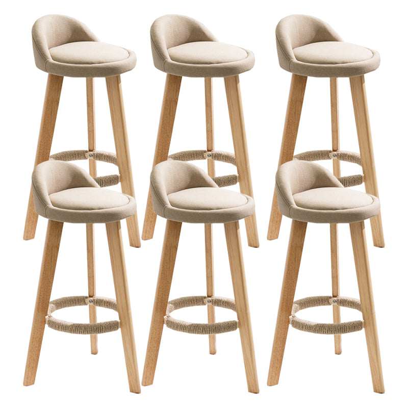 Vaste houtkrukken industriële stijl aanrechtkrukken met lage rug