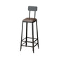 Armless Dining Stool Contemporary Bar Stool with Black Metal Base 1 Piece Upholstered Square Clearhalo 'Bar Furniture' 'Bar Stools' 'bar_stools' 'furn' 'furn_bar_stools' 'Furniture' 'Kitchen & Dining Furniture' 7016414