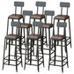 Armless Dining Stool Contemporary Bar Stool with Black Metal Base 8 Piece Set Upholstered Square Clearhalo 'Bar Furniture' 'Bar Stools' 'bar_stools' 'furn' 'furn_bar_stools' 'Furniture' 'Kitchen & Dining Furniture' 7016422