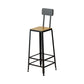 Armless Dining Stool Contemporary Bar Stool with Black Metal Base 1 Piece Non-Upholstered Square Clearhalo 'Bar Furniture' 'Bar Stools' 'bar_stools' 'furn' 'furn_bar_stools' 'Furniture' 'Kitchen & Dining Furniture' 7016424