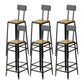 Armless Dining Stool Contemporary Bar Stool with Black Metal Base 6 Piece Set Non-Upholstered Square Clearhalo 'Bar Furniture' 'Bar Stools' 'bar_stools' 'furn' 'furn_bar_stools' 'Furniture' 'Kitchen & Dining Furniture' 7016428