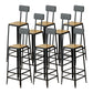 Armless Dining Stool Contemporary Bar Stool with Black Metal Base 8 Piece Set Non-Upholstered Square Clearhalo 'Bar Furniture' 'Bar Stools' 'bar_stools' 'furn' 'furn_bar_stools' 'Furniture' 'Kitchen & Dining Furniture' 7016429