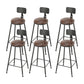 Armless Dining Stool Contemporary Bar Stool with Black Metal Base 6 Piece Set Upholstered Round Clearhalo 'Bar Furniture' 'Bar Stools' 'bar_stools' 'furn' 'furn_bar_stools' 'Furniture' 'Kitchen & Dining Furniture' 7016433