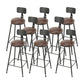 Armless Dining Stool Contemporary Bar Stool with Black Metal Base 8 Piece Set Upholstered Round Clearhalo 'Bar Furniture' 'Bar Stools' 'bar_stools' 'furn' 'furn_bar_stools' 'Furniture' 'Kitchen & Dining Furniture' 7016434