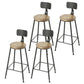 Armless Dining Stool Contemporary Bar Stool with Black Metal Base 4 Piece Set Non-Upholstered Round Clearhalo 'Bar Furniture' 'Bar Stools' 'bar_stools' 'furn' 'furn_bar_stools' 'Furniture' 'Kitchen & Dining Furniture' 7016437