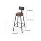 Armless Dining Stool Contemporary Bar Stool with Black Metal Base Clearhalo 'Bar Furniture' 'Bar Stools' 'bar_stools' 'furn' 'furn_bar_stools' 'Furniture' 'Kitchen & Dining Furniture' 7016445
