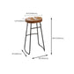 Armless Dining Stool Contemporary Bar Stool with Black Metal Base Clearhalo 'Bar Furniture' 'Bar Stools' 'bar_stools' 'furn' 'furn_bar_stools' 'Furniture' 'Kitchen & Dining Furniture' 7016449