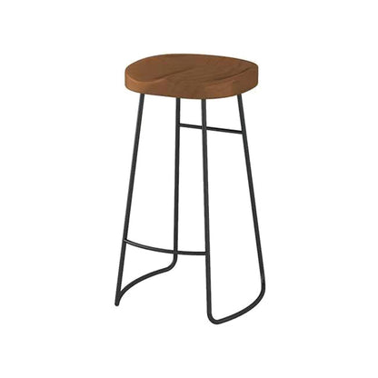 Solid Wood Dining Stool Modern Backless Bar Stool with Footrest 1 Piece Clearhalo 'Bar Furniture' 'Bar Stools' 'bar_stools' 'furn' 'furn_bar_stools' 'Furniture' 'Kitchen & Dining Furniture' 7016451
