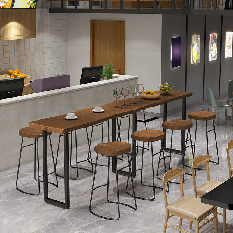 Solid Wood Dining Stool Modern Backless Bar Stool with Footrest Clearhalo 'Bar Furniture' 'Bar Stools' 'bar_stools' 'furn' 'furn_bar_stools' 'Furniture' 'Kitchen & Dining Furniture' 7016453